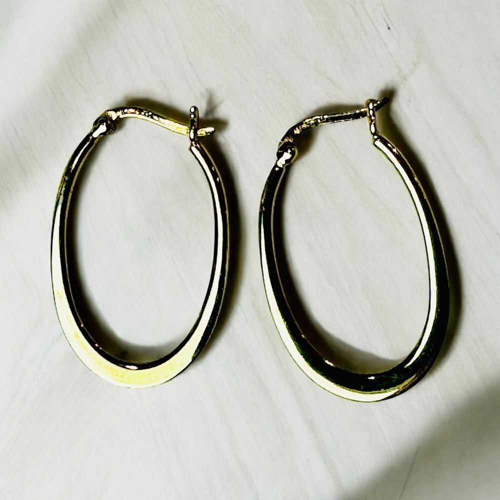 Classic 925‎ Silver-Tone Oval Hoop Earrings | Elegant Everyday Statement Jewelry